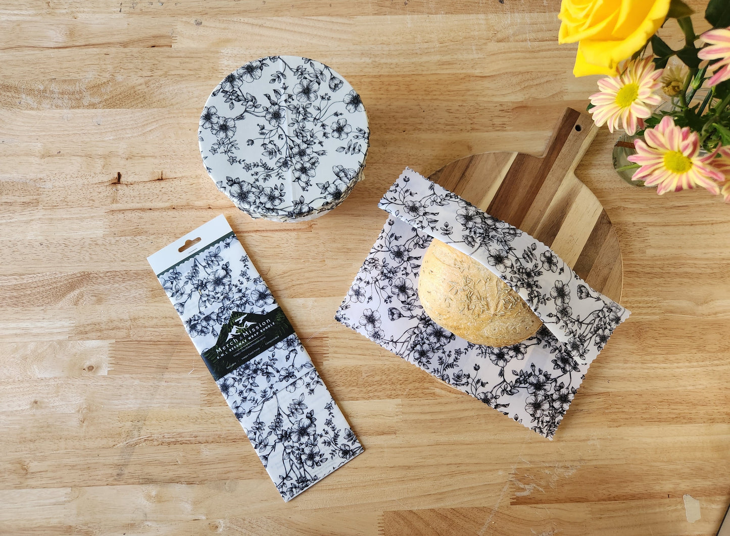 Beeswax Wrap Bundle (S,M,L) – Wildflower Sketch