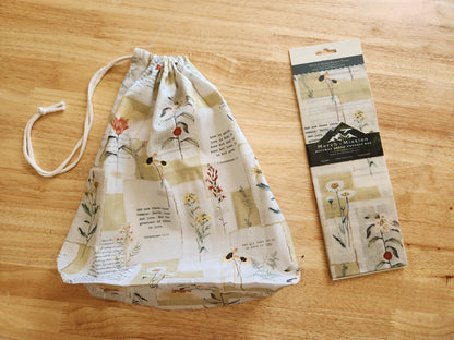 Corinthians Scripture Sourdough Bread Storage Set | XL Beeswax Wrap + Cotton Bread Bag | Keep Bread Fresh Longer