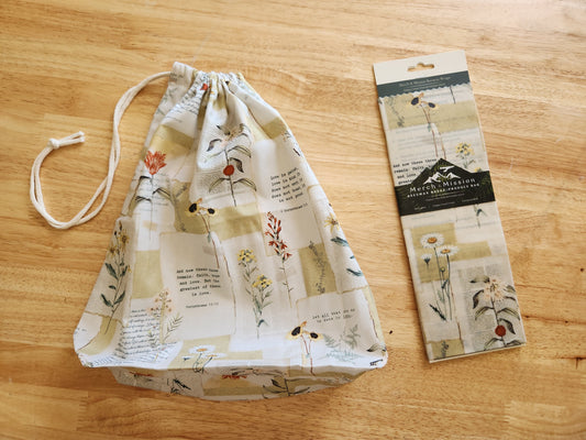 Corinthians Scripture Sourdough Bread Storage Set | XL Beeswax Wrap + Cotton Bread Bag | Keep Bread Fresh Longer