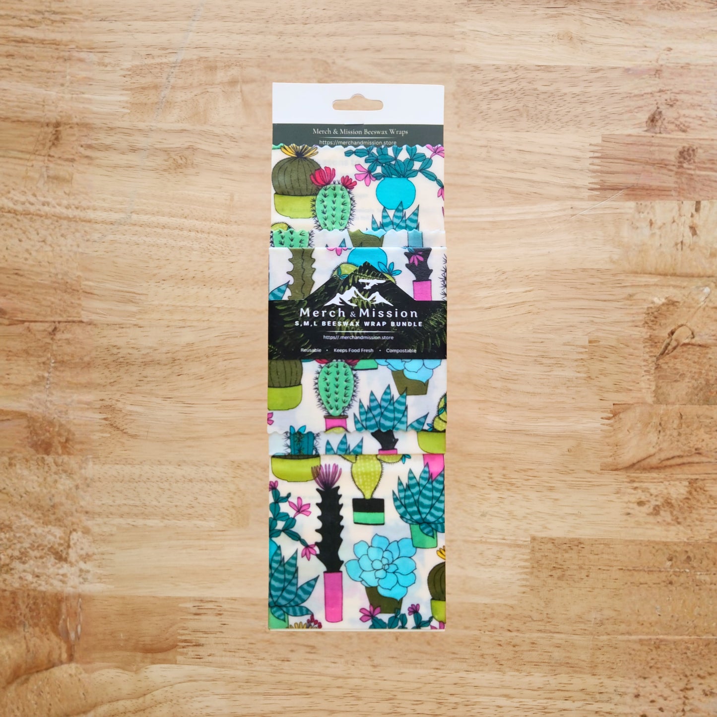 Beeswax Wrap Bundle (S,M,L) – Desert Bloom Cactus