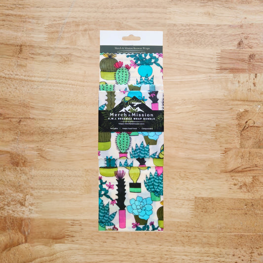 Beeswax Wrap Bundle (S,M,L) – Desert Bloom Cactus