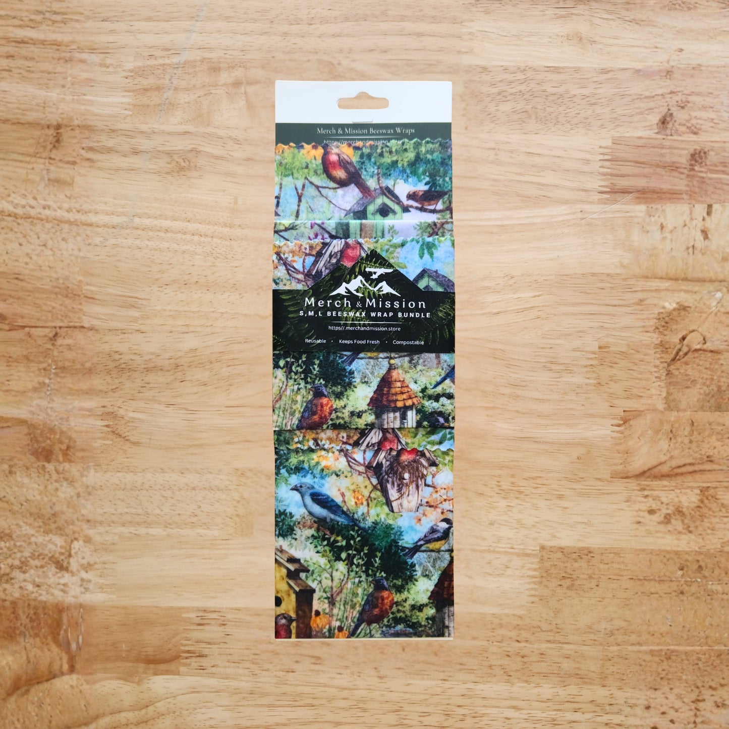 Beeswax Wrap Bundle (S,M,L) – Cottage Garden Birds