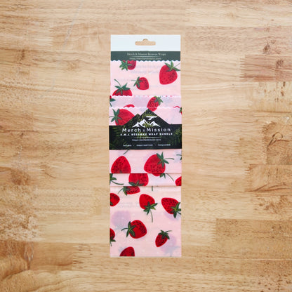 Beeswax Wrap Bundle (S,M,L) – Strawberry Fields
