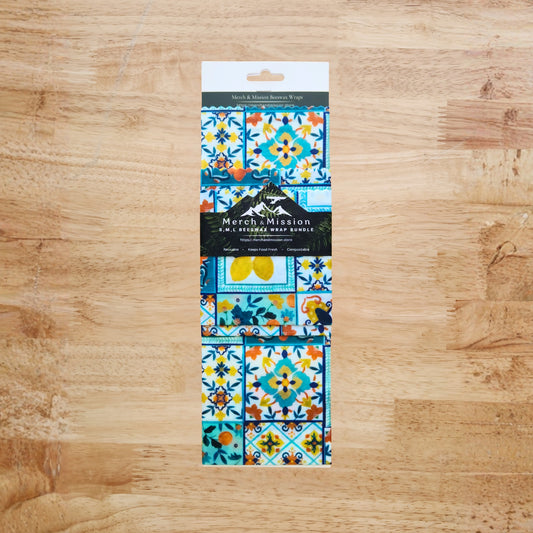 Beeswax Wrap Bundle (S,M,L) – Mediterranean Tile