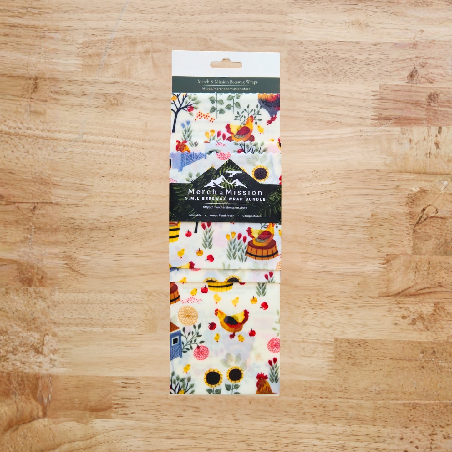 Beeswax Wrap Bundle (S,M,L) – Country Chicken