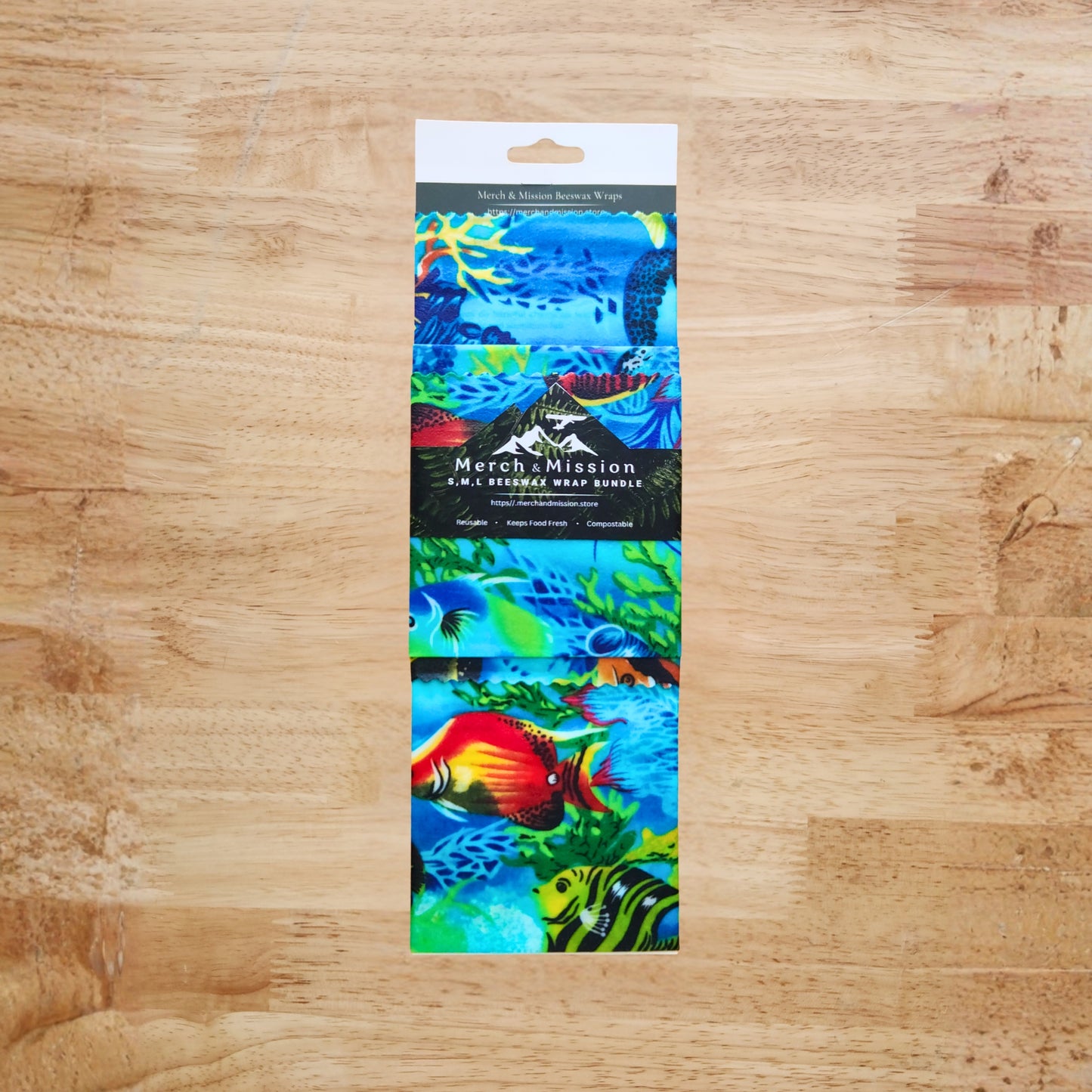 Beeswax Wrap Bundle (S,M,L) – Tropical Ocean Fish